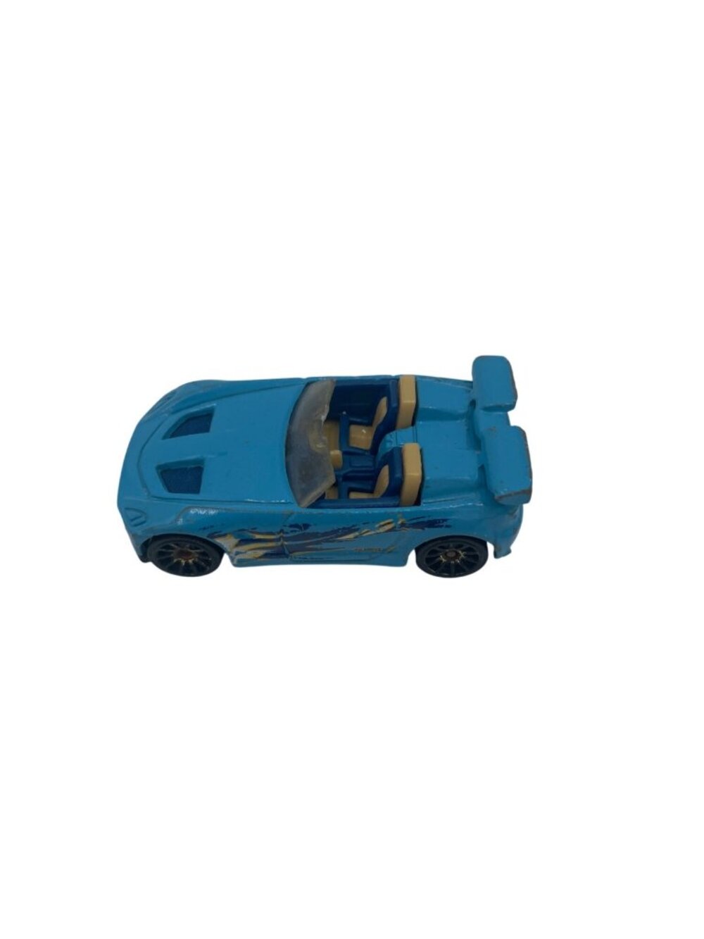 Vintage 2011 Mattel Blue Die-Cast Toy Car Convertible